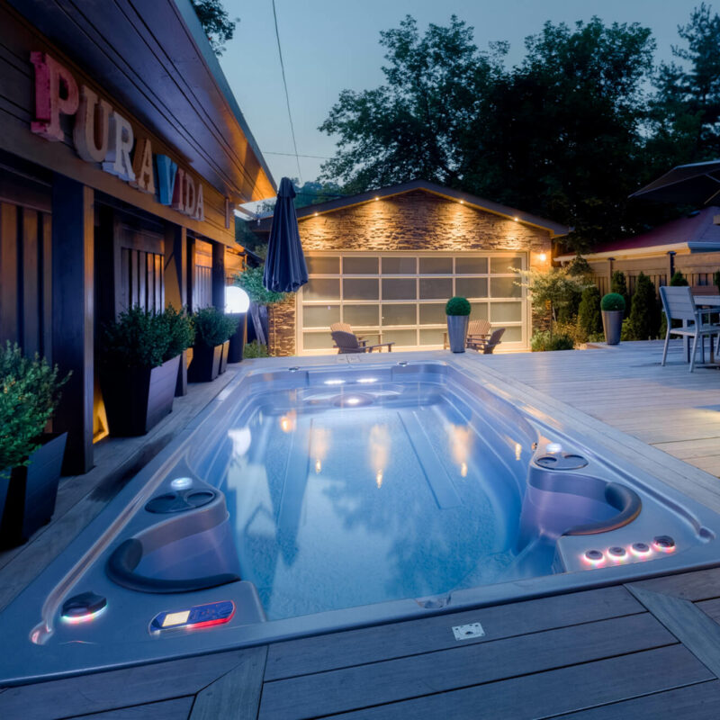 AquaTrainer 17 AX All Season Pool Swim Spa installation in Colorado