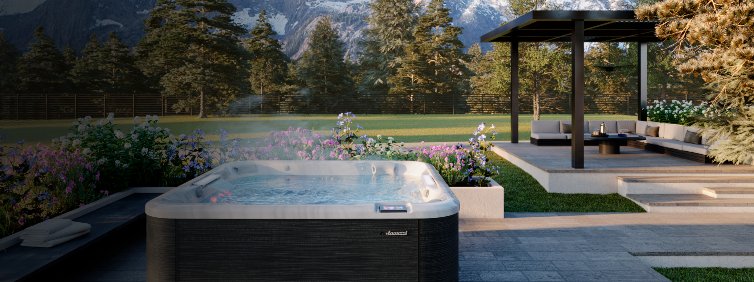 Jacuzzi Hot Tubs offered at Spa Palace Colorado.